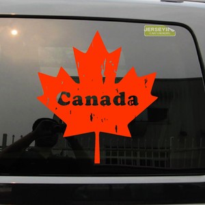 Distressed Canada Maple Leaf Car Decal Sticker Canadian ...