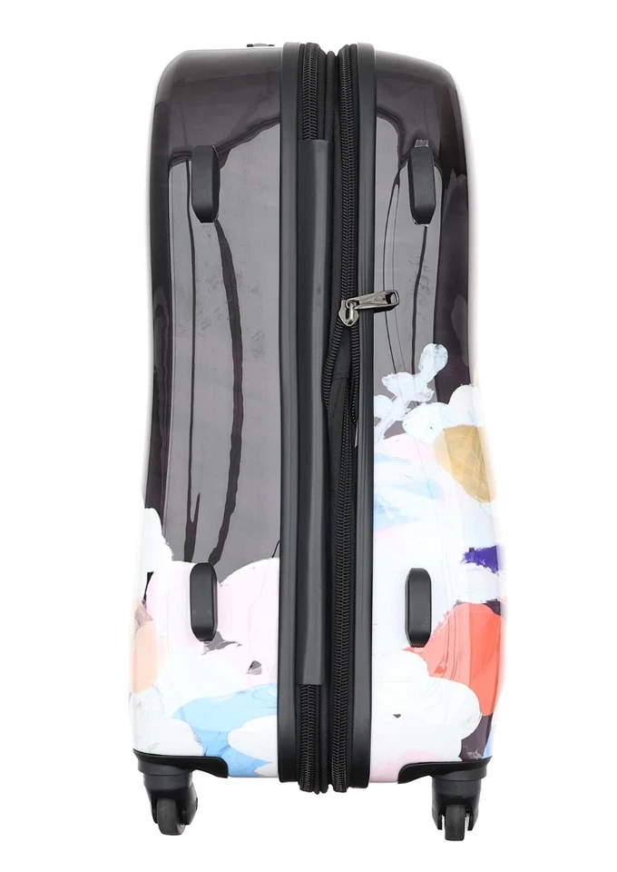 Heys Purple Floral Print Spinner Suitcase B1176 - Image 3 of 4