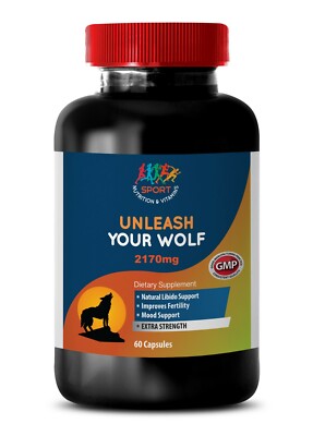 Maca Powder - UNLEASH YOUR WOLF - Male Enhancers - Herb Mix - 1 Bot 60 Ct
