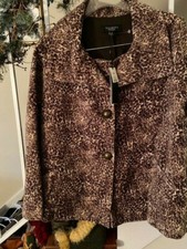 REDUCED VINTAGE Talbots Animal Print Suit-Jacket Size 6 Skirt Size 6P