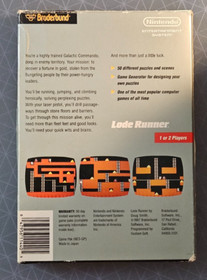 Lode Runner NES (Nintendo Entertainment System, 1987) [[ Cartridge and Box ]]