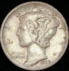 1939 D Mercury Dime,  Almost Uncirculated, Silver, Free Shipping