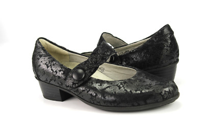 Waldläufer Gr.39 UK.6 Damen Halbschuhe  Slipper Loafers  Schwarz TOP  i 433