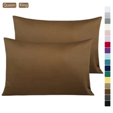 NTBAY 100% Cotton Pillowcases 2 Pack Pillow Cases Multiple Colors Available
