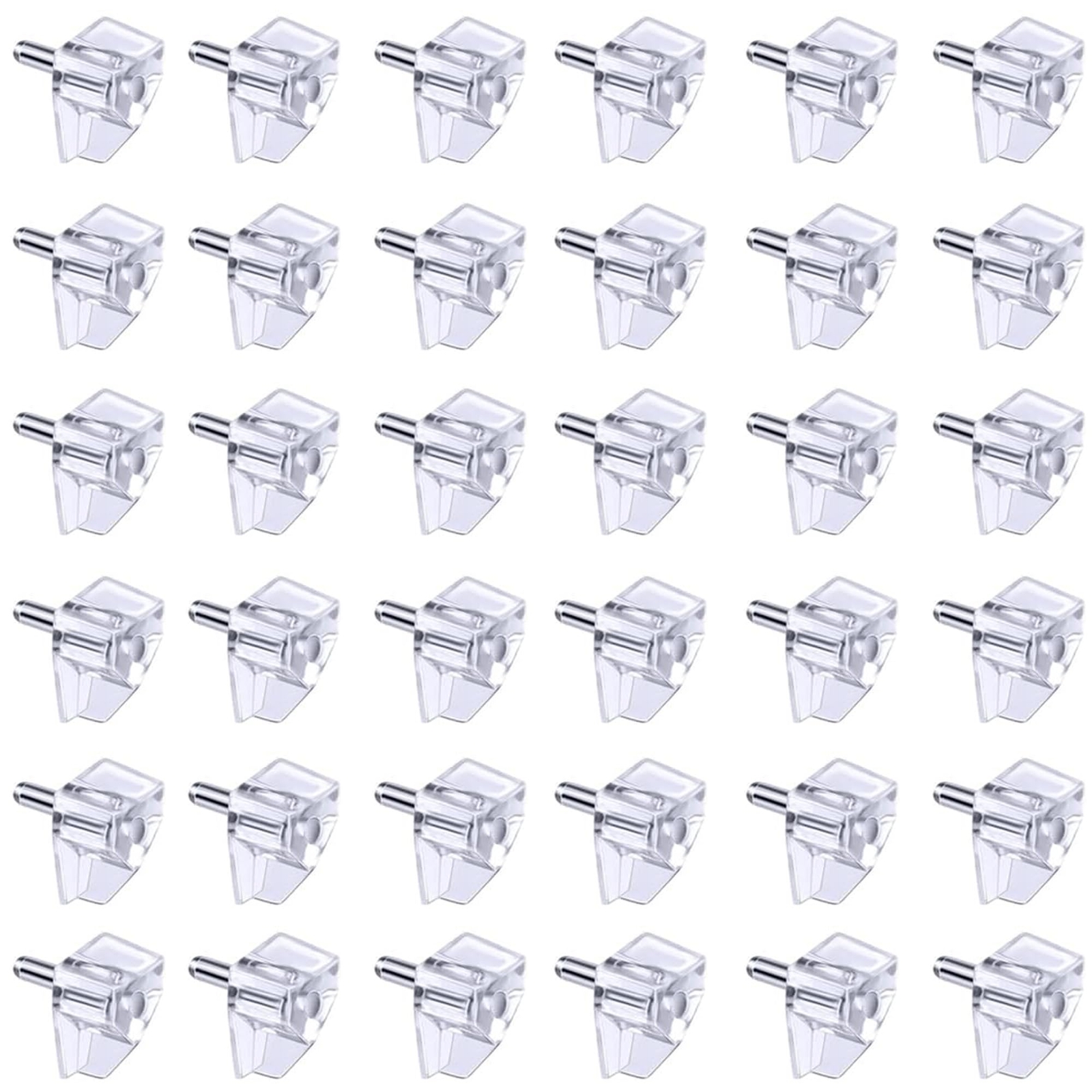 5mm Clear Plastic Cabinet Shelf Support Pegs Transparent Shelf Pins-image