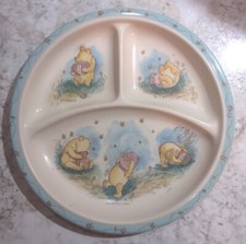 Vintage Selandia Disney Winnie The Pooh Melamine Divided Dish Plate