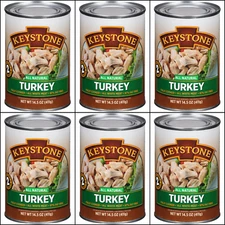 6 Canned Turkey🇺🇸USA Made 14.5oz Keystone Meat Camping Survival Food exp 2029