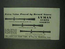1939 Lyman Super-Targetspot, Targetspot and Junior Targetspot scopes Ad