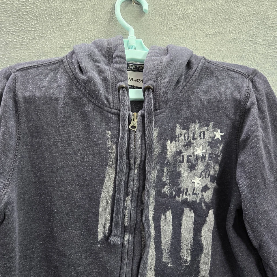 Polo Jeans Company Ralph Lauren Mujer Sudadera con Capucha M Azul Bandera Americana Vellón Foto 4 de 4