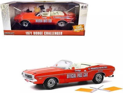 1:18 1971 Indy 500 Pace Car -- Dodge Challenger R/T Convertible -- Greenlight