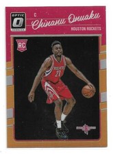 Chinanu Onuaku 2016-17 Donruss Optic orange prizm refractor Rockets /199 Rookie