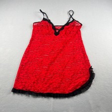 Y2K Lace Babydoll Chemise Red Black Ruffle Mesh Lingerie Nightie Coquette Girl