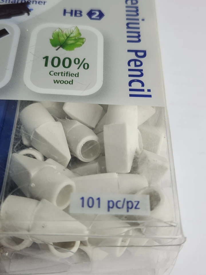 Staedtler HB #2 Premium Graphite Pencil Set 50 Pencils 50 Eraser Caps Sharpener - Image 3 of 4
