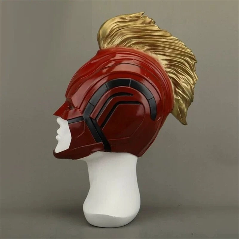 Captain Marvel Carol Danvers Cosplay Helmet Full Face Mask PVC Headgear Prop Cos - Image 3 of 4