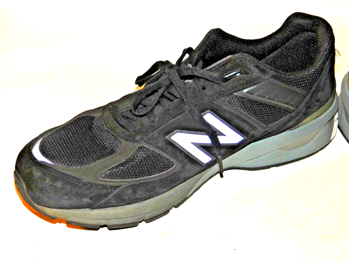 New Balance 990v5 Mens Size 15 6E Black Running Casual Shoe Made In USA New Balance 990v5 Triple Black M990 Shoes Mens 8.5/Womens  main image 2