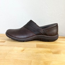 Merrell Leather Slip On Mocs Espresso Brown W...
