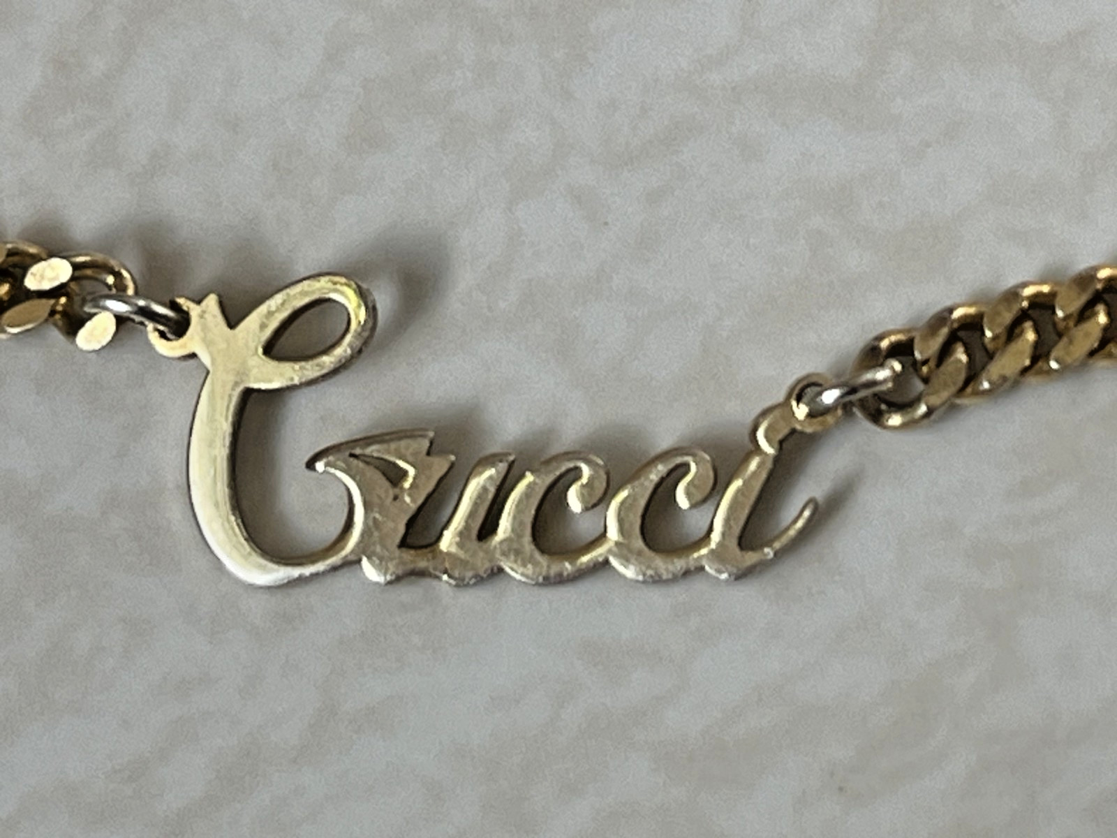 Gorgeous Authentic Gucci Script Chain Necklace – … - image 3
