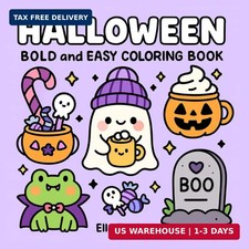 Halloween - Bold and Easy Coloring Book for Kids and Adults Seasonal Bold Eas
