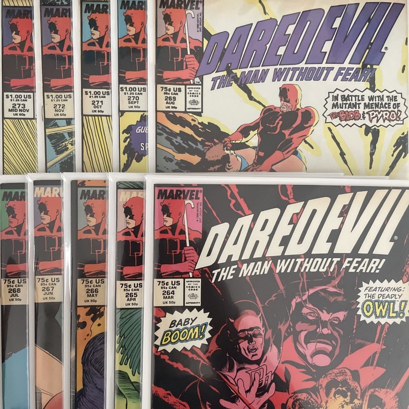 Daredevil #264 265 266 267 268 269 270 271 272 & 273 (Marvel) Lot Of 10 Comics