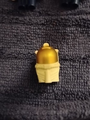 LEGO Atlantis Scuba Air Tank Helmet gold visor white helmet replacement part 
