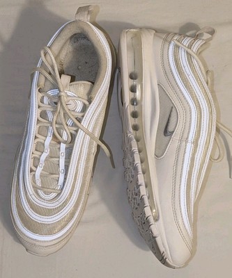 NIKE AIR MAX 97 MEN'S 10 WHITE/WHITE 921826-101 SNEAKER JAPANESE WAVE 