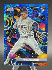 2025 Topps Cosmic Chrome Will Warren #23 (RC) /99 Blue Moon NY Yankees