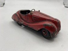 Vintage Schuco Akustico Red Tin Wind Up Car No 2002