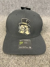 Wake Forest University Men's Nike Swoosh Flex M/L Hat Cap Black Dri-Fit NEW