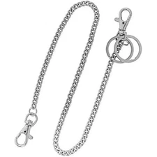 Super Z Outlet 18" Silver Nickel Plated Pocket Keychain String with Bo