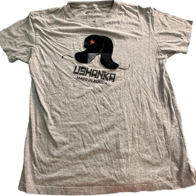 Made In Russia Ushanka Large Fluffy Motif T Shirt