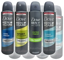 Dove Men+Care Active Antiperspirant Deodorant Body Spray Bundle Sale 150ml = 5oz