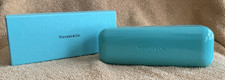 TIFFANY CO. CLAM SHELL SUNGLASS CASE AND DUST BAG - TIFFANY BLUE - LOOKS GOOD