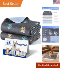 Washable Puppy Pee Pads – 2PCS Waterproof Training Mats for Indoor & Travel