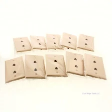 GC Electronics 30-9703 Ivory 1-Gang 4-Conductor Dual Flush Wallplate Cover 10pcs