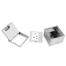Yusat Concealed Socket 3 Holes Floor Outlet Waterproof Electrical Outlet Box for