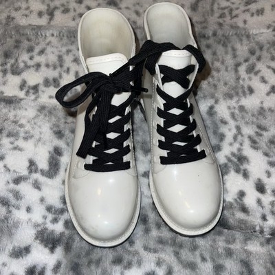 Circus by Sam Edelman Kascade Rain Boots, Bright White Lace Up
