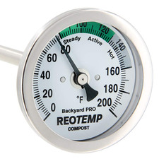 Reotemp 36 Inch Fahrenheit Backyard Pro Compost Thermometer with Digital Compost