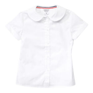 girls white collar shirt