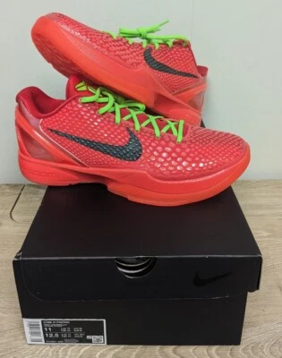 Size 11 Nike Zoom Kobe 6 Protro Low Reverse Grinch FV4921-600 - New - image 1 of 4