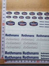 DECALS 1/24 LOGOS TOBACCO " ROTHMANS RACING " - DCC12436