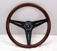 Nardi Steering Wheel Deep Dish Corn 350 Mm Mahogany Wood Black Classic Horn