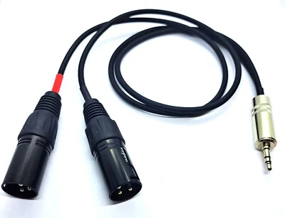 KABELBETRIEB Mini jack de 3,5 mm a 2 x cable XLR macho en vers. Longitudes, separadas