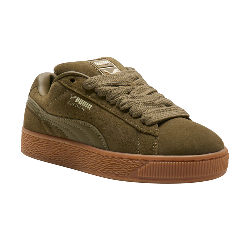 PUMA Suede Xl Lace Up Womens Green Sneakers Casual Shoes