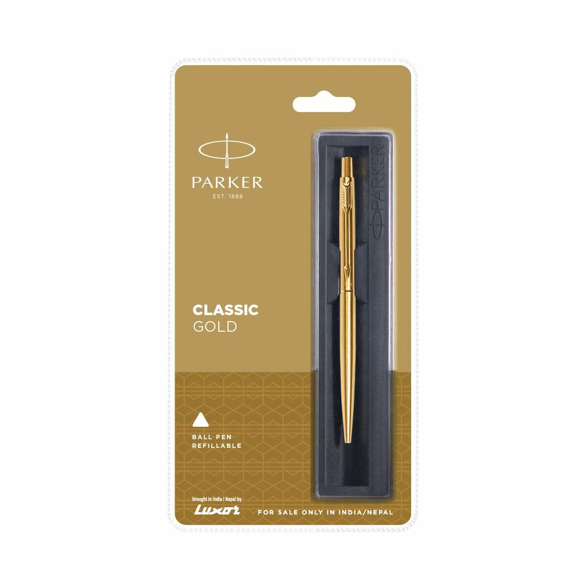 Parker Classic Gold GT Ball Pen - Gold Plated Stainless Steel, Blue Ink - View #7