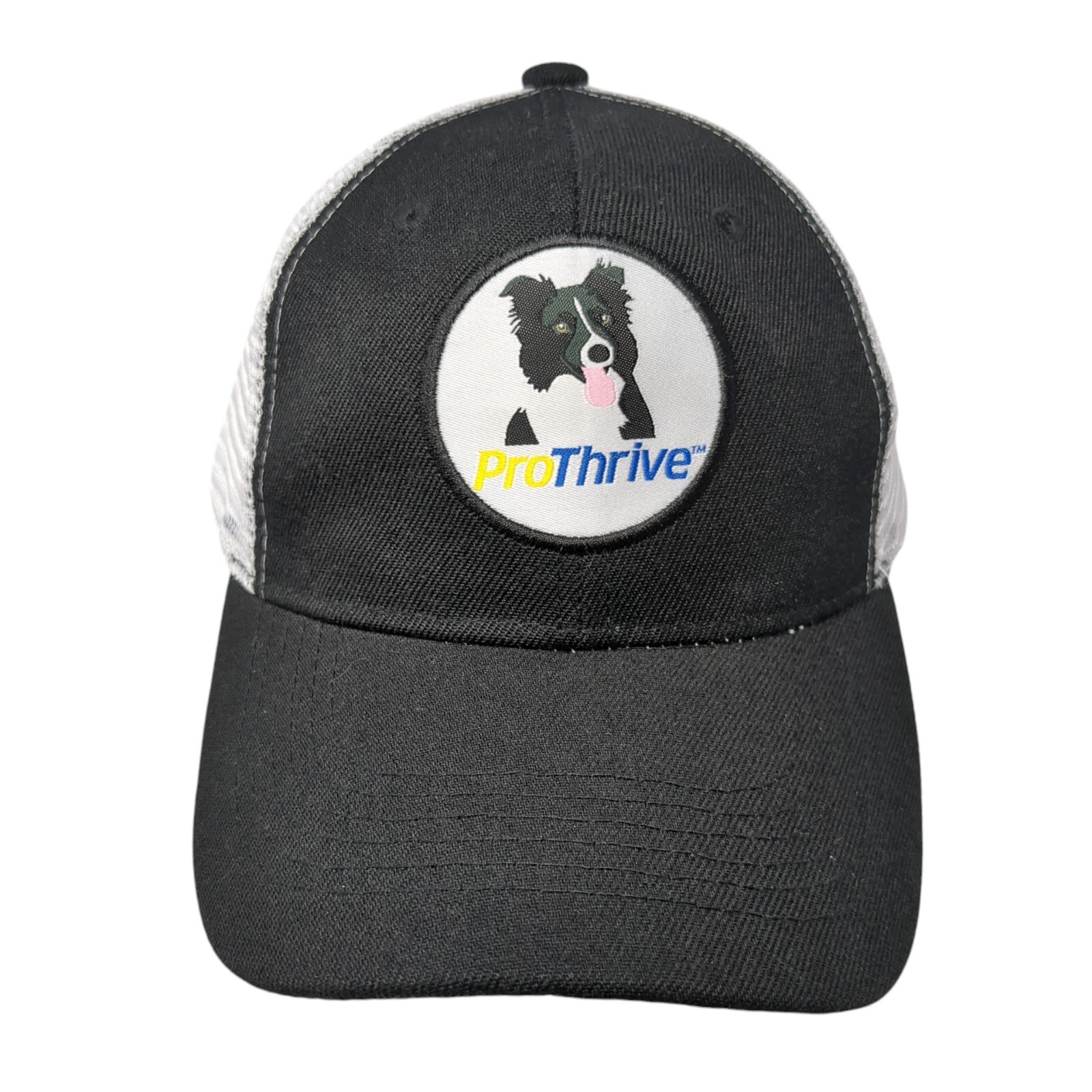 Pro Thrive Snapback Trucker Hat Black One Size Adjustable Mesh Back 6 Panel