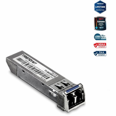 TRENDnet TI-MGBS10 Hardened Mini-GBIC Single-Mode LC Module (10KM)