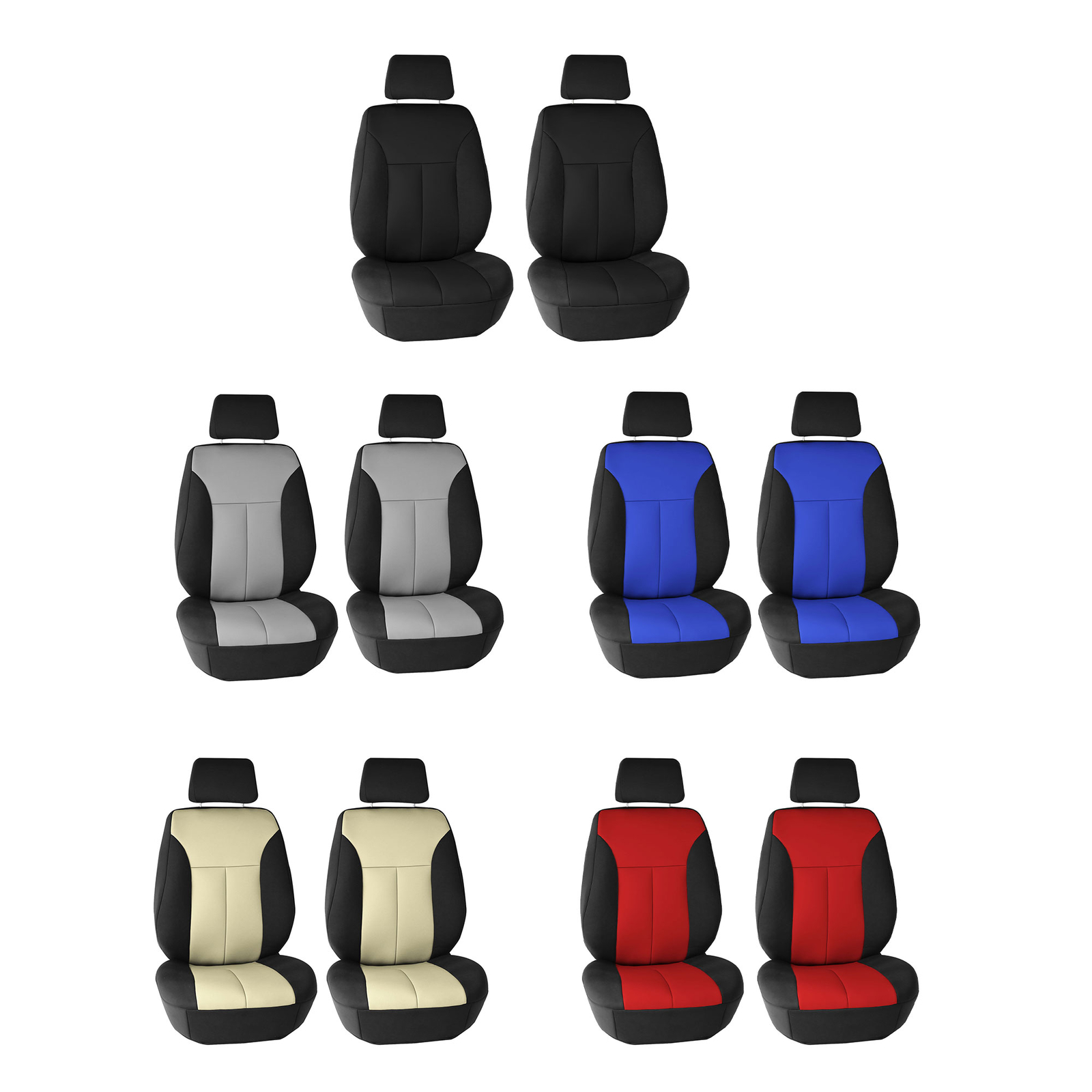 For Toyota Neoprene Car Seat Covers Fit For Auto Truck SUV Van - 2 Front Seater