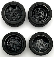 Lego 4 New Black Tires 56 x 28 ZR Racing Wheels 43.2mm D. x 26 Rim from Ford GT