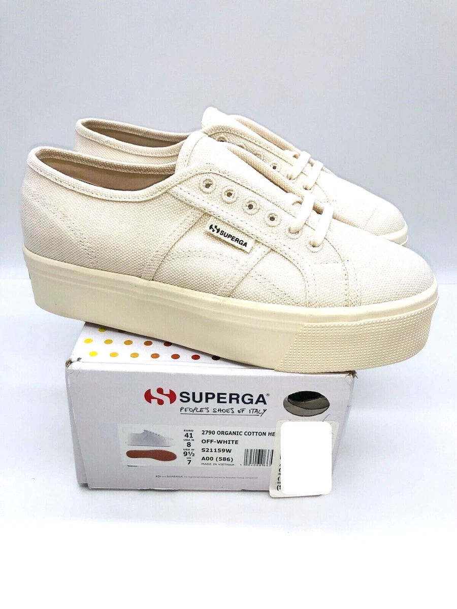 Superga Women s 2790 Organic Cotton On Hemp Sneaker Off White US 9.5 EUR 41