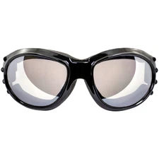 2 Birdz Eyewear Goggles Black Frames with Clear Mirror & Driving Mirror Lenses